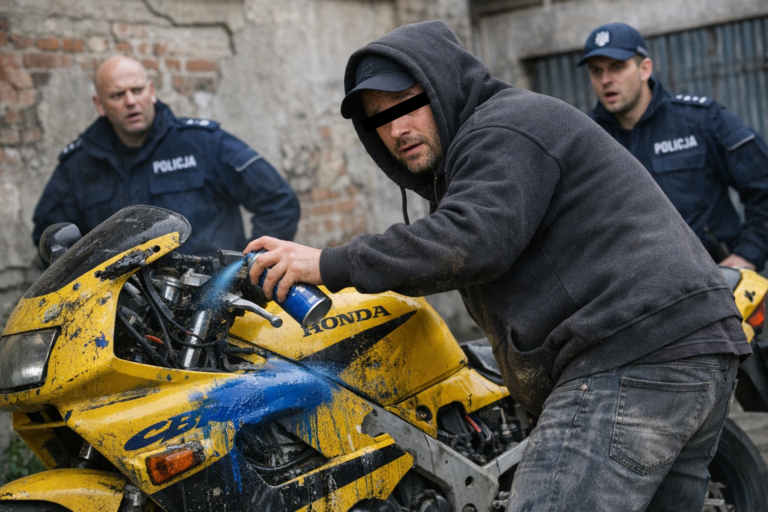 kradzież motocykla Kalisz odzyskany motocykl policja