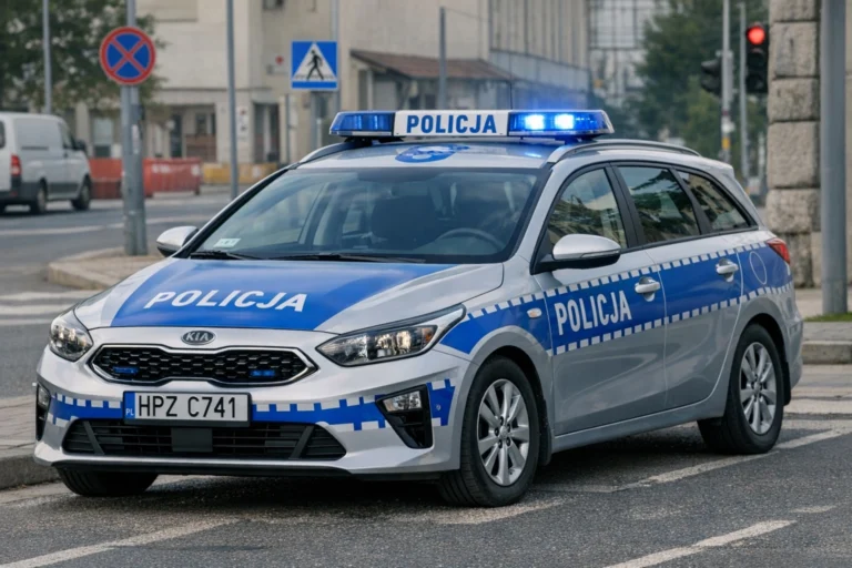 policjant na motocyklu ucieczka pościg Szczytno